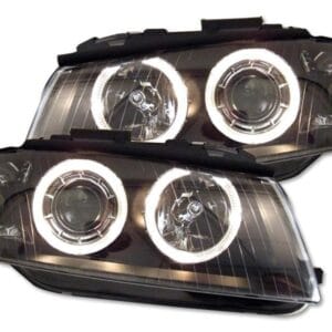 faruri audi a3 8p angel eyes black negru cu lupa depo