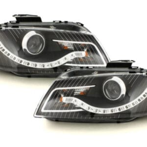 faruri audi a3 8p sportback dayline day;light black negru cu lupa bixenon